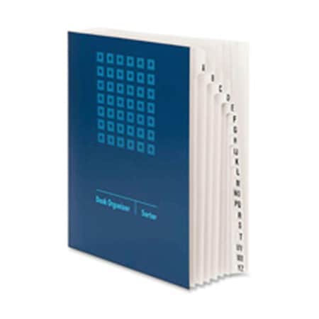 Smead Desk File-Sorter A-Z- 1-.38in. Exp- 9-.88in.x11-.75in.- Dark Blue SM463088